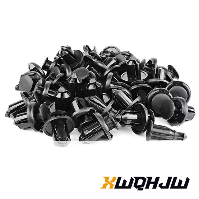 100 Pcs 10mm Bumper Hood Fender Splash Guard Retainer Push Clips Fastener Rivets