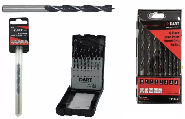 Dart Wood Drill Bits You Choose Lip & Spur Bit 3mm - 10mm Brad Point Drilling