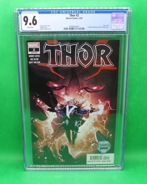 Thor #2 CGC 9.6 2020 Donny Cates DC Universe reference/ Strange Academy preview