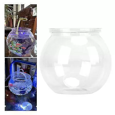 Transparent Plastic Impact Resistant Mini Fish Tank - 1 Gallon Bowl