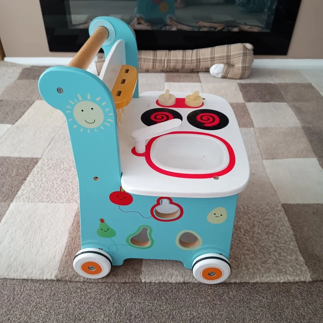WOODEN ELC BABY Walker Kitchen Educational Activity For 11 Months To Toddler 0.00 PicClick UK