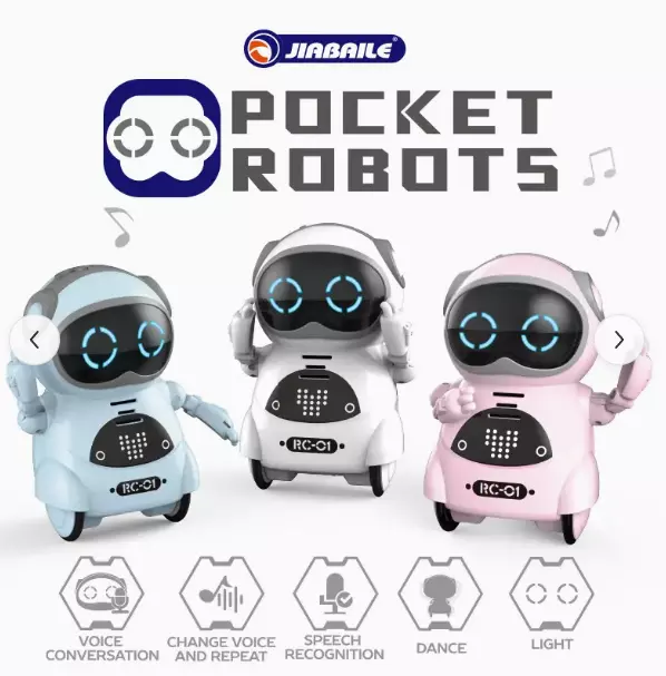 Mini RC Pocket Robot Smart Interactive Recognition Record Singing Dancing Toy