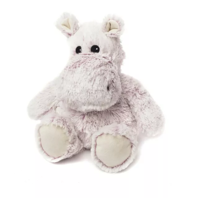 Fully Microwaveable Soft Plush Toy Heatable With Relaxing Lavender - Hippo