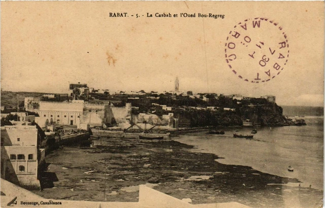 CPA AK RABAT - La Casbah et l'Oued Bou Regreg MOROC (976720)