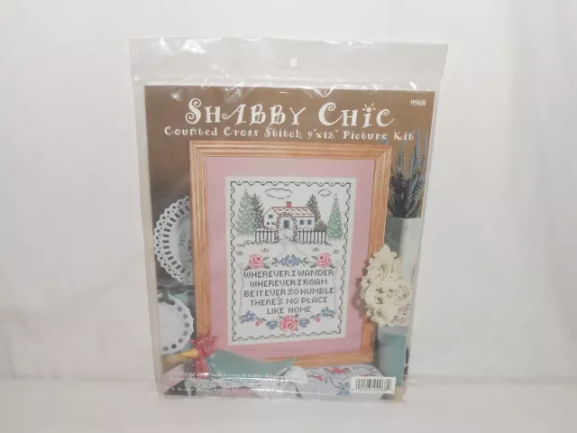 New Design Works Shabby Chic Counted Cross Stitch Kit No Place Like Home #9968