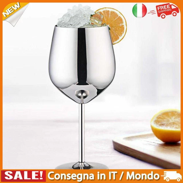 IT 500mL Stainless Steel Juice Goblet Drum Shape Red Wine Cup (Bright Light)