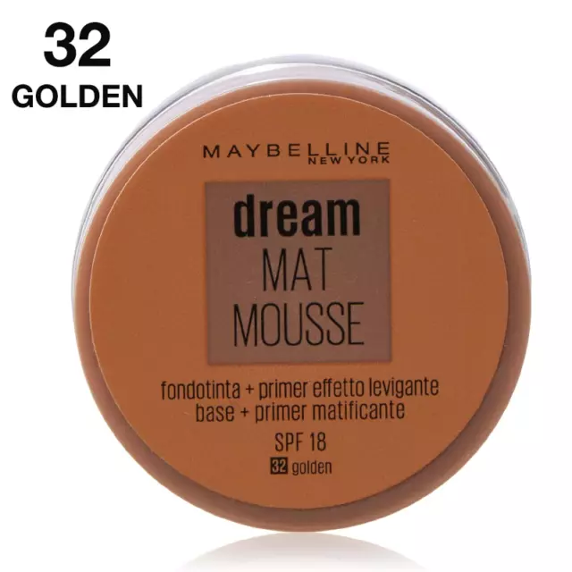 Fond De Teint Base Primer Dream Matte Mousse Mat Gemey Maybelline 32 Golden Neuf