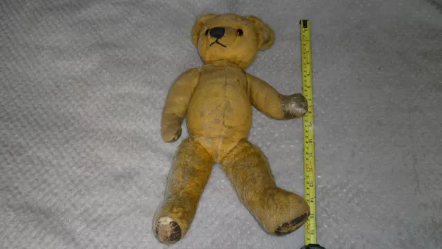 Vintage Teddy Bear, Jointed, Threadbare, needs attention / love, 45cm tall