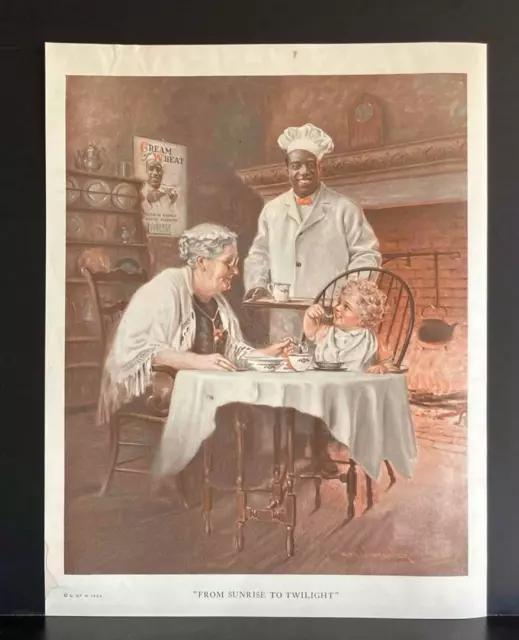 1924 Cream of Wheat Black Americana Rastus Kettle Hearth Edward V Brewer Art Ad
