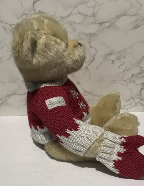 Harrods 2008 Oscar Christmas Teddy Bear Snowflake Jumper & Mittens New With Tags 3