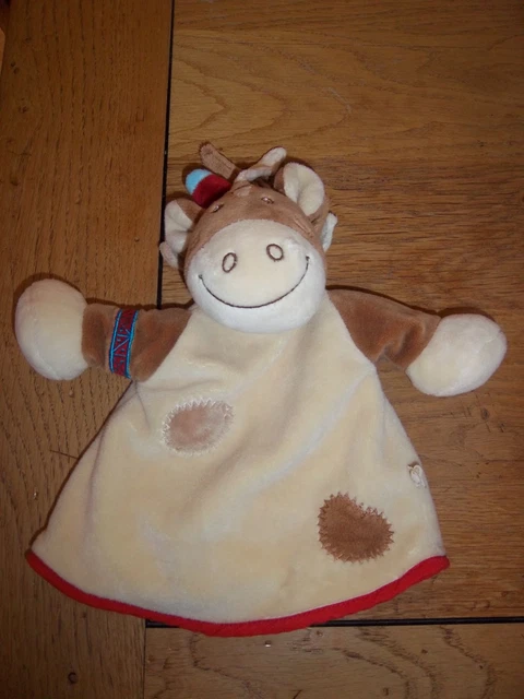 Doudou Noukie's Marionnette Cheval India Pinto et Kaya Beige
