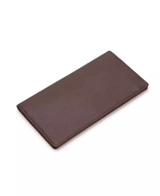 ROYCE NEW YORK Checkbook Holder BROWN