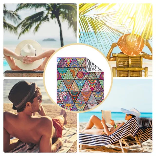 Absorbent Mandala Colorful Quick Dry Blanket Gym Yoga Beach Towel Storage Bag