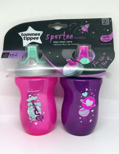 Tommee Tippee Toddler Sportee Sippy Cup, 12+ months – 2pk  New