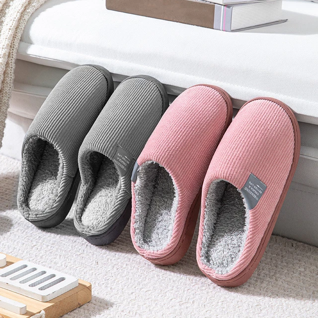 LADIES SLIPPERS MENS Womens Warm Fur Lined Winter Warm Mules Shoes House Size UK 4.99 PicClick UK