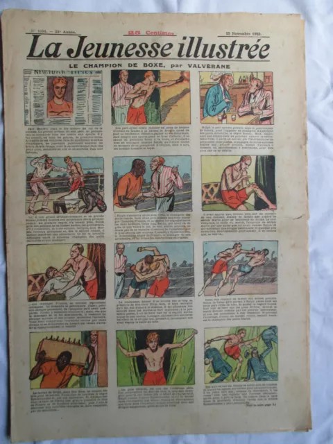 La Jeunesse Illustree 1051 Le Champion De Boxe Par Valverane 1923