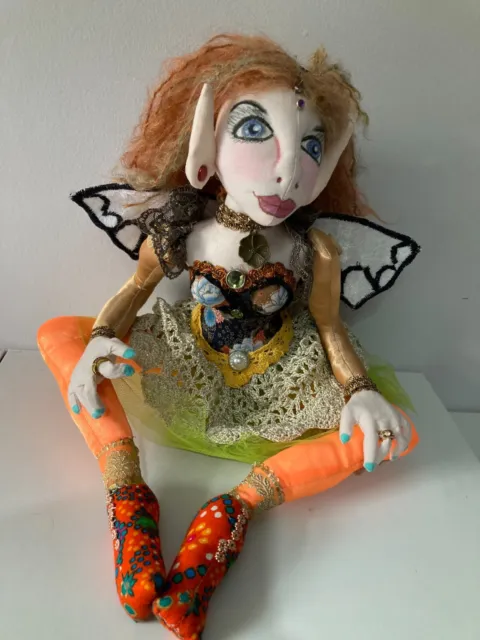 Handmade Cloth/Rag Doll Fantasy Fairy Ooak By Dolly Dumpling