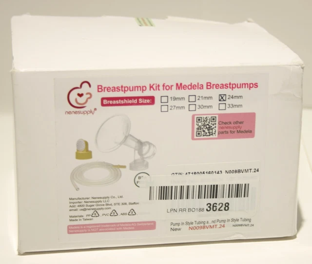 SEALED Nenesupply Breastpump Kit Compatible w/Medela - 24mm