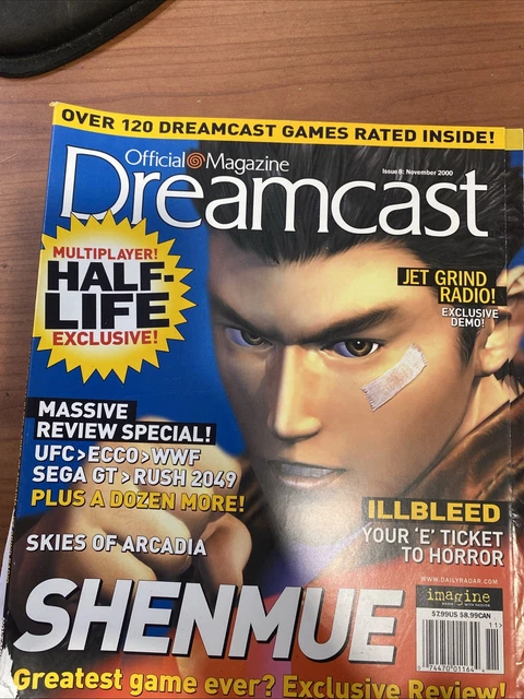 OFFICIAL DREAMCAST MAGAZINE ISSUE #8 November 2000 UFC, WWF, Ecco, Rush ...