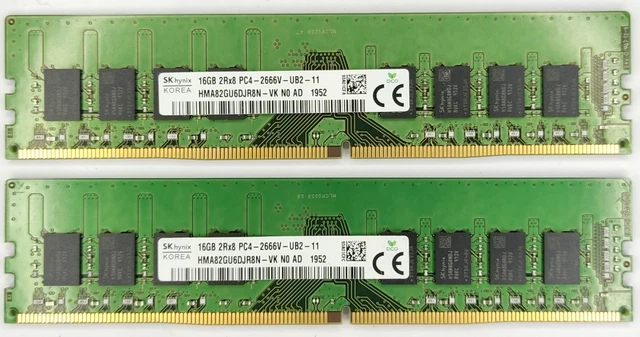 SK hynix korea 32GB 2R4 pc4-2666V-RB2-11 2枚セット 合計64GB 【動作確認