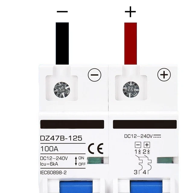 Nuovo Circuito Interruttore Circuito DC12-240V Isolante Fotovoltaico Sistema
