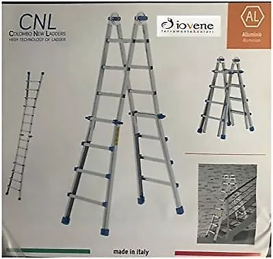 Colombo Scala PRATIC 4+5 In Acciaio Alluminio Altezza Massima 4,3 M