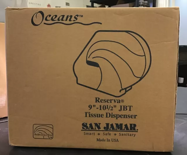 San Jamar Reserva Oceans Jumbo Tissue Dispenser w/ Stub Roll - Black