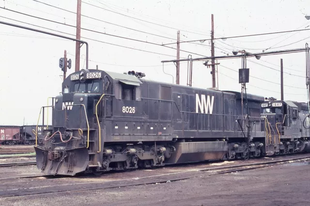 Duplicate Train Slide Norfolk Western C-30-7 #8026 08/1980 Norfolk VA