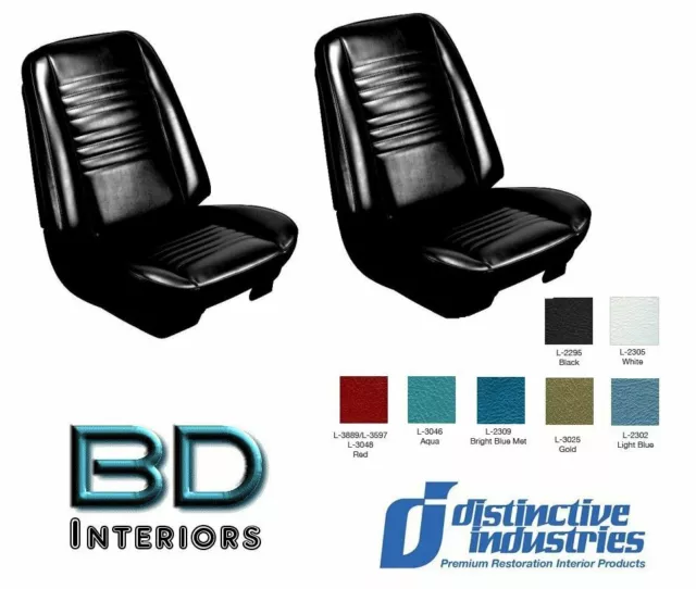 1967 Chevy Chevelle Front Bucket Seat Upholstery By Distinctive Ind. ANY COLOR!!