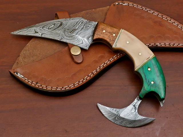 Hand Forged Damascus Steel Blade Full Tang Hunting Knife - Bone/Wood - Za-3013 3