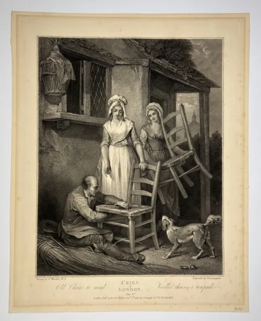 Old Chairs to mend. Cries of London. Nach Francis Wheatley. Kupferstich, 1795.