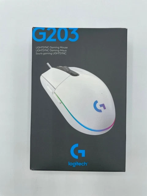 Logitech G203 LIGHTSYNC Gaming Maus 6 Tasten RGB 8.000 DPI weiß