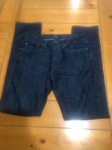 Jeans homme mince Lucky Brand 121 Heritage 30 x L32 lavage foncé neuf sans étiquettes