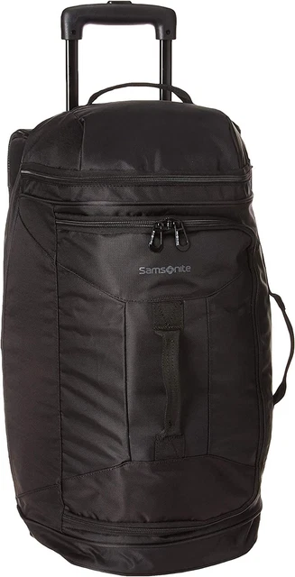 Samsonite Andante 2 Wheeled Rolling Duffel Bag, All Black, 22-Inch, Black