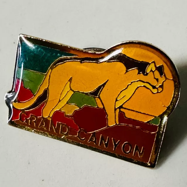 Vintage Grand Canyon National Park Mountain Lion Scenic Travel Souvenir Pin