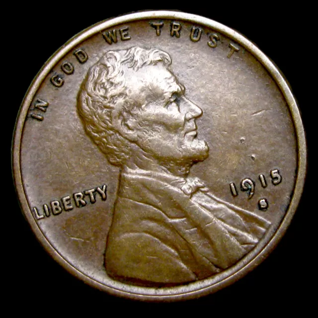 1915-S Lincoln Cent Wheat Penny ---- Nice Condition Coin ---- #WW585