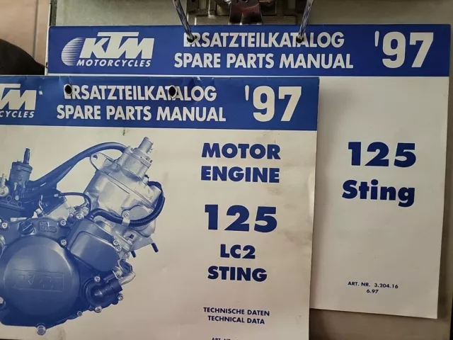 Ersatzteilkatalog 1997 KTM 125 LC2 Sting  Motor+Fahrgestell