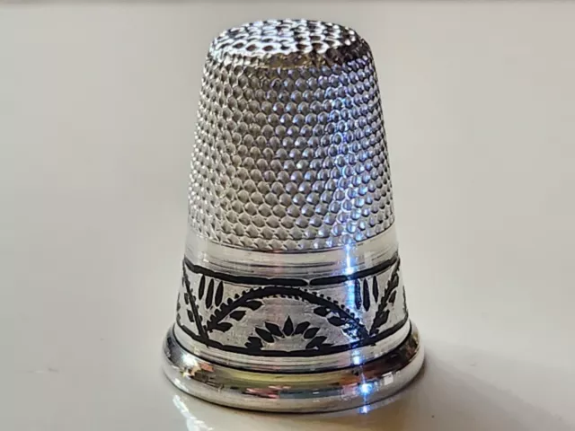 Vintage Sterling Silver Thimble Made in Spain Excellent Condition