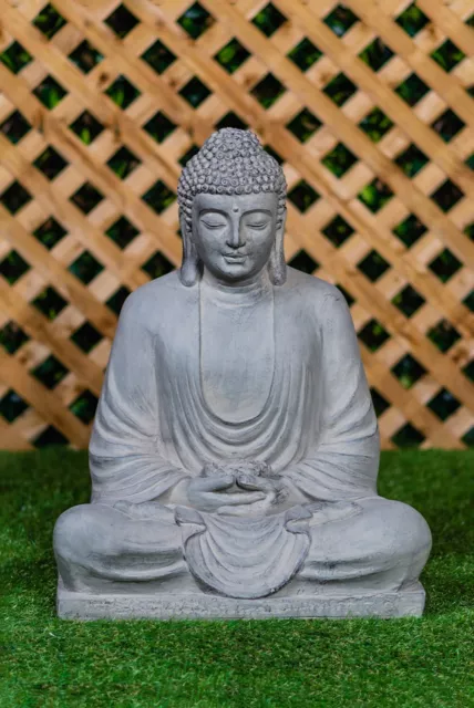 24in H Large Buddha Sitting Statue Resin Art Sculpture Home/Garden Decor