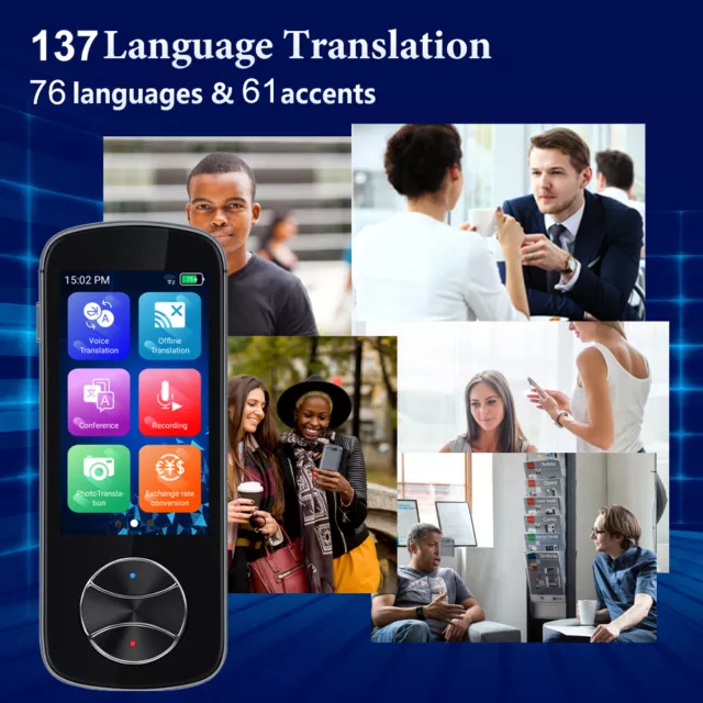 Traducteur de Langue Bidirectionnel Instantané 137 Langues de Traduction Vocale 2