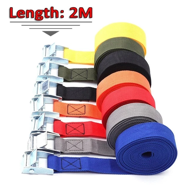 10mx25mm sangle arrimage arrimage fret Cam Boucle jusqu'à 250kg noir