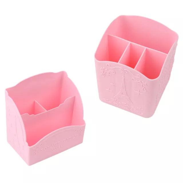 2 Pcs Nail Pen Holder Plastic Polish Organizer Case Makeup Brush Cup