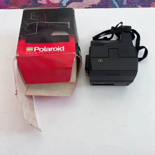 Polaroid Autofocus Sun 660 de colección con caja original cámara fotográfica sin probar TAL CUAL
