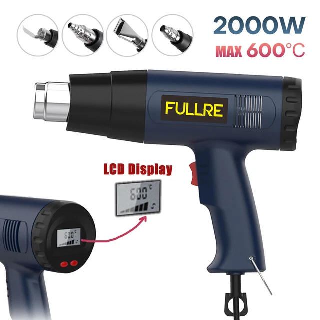 2000W 2SPEED HOT Air Heat Gun Kit Adjustable Temperature Setting with