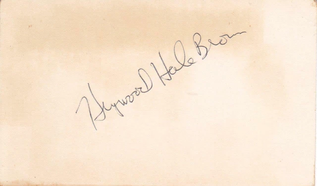 HEYWOOD HALE BROWN d 2001 Signed 3X5 Index Card Actor/House Sitter COA