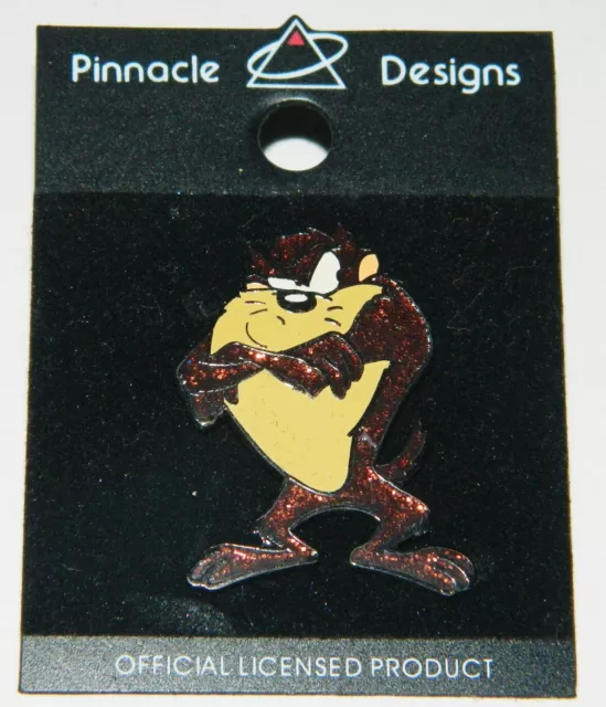 Looney Tunes Tasmanian Devil Taz Figure Metal Enamel Sparkle Pin New