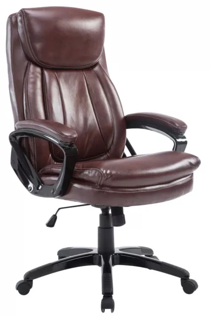 Fauteuil de bureau XL Platon en similicuir avec Hauteur réglable et pivotant