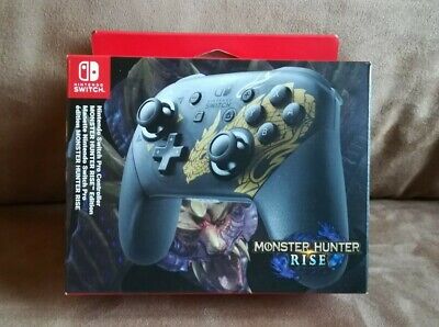 Nintendo Switch Pro Controller Monster Hunter Rise Limited Edition - NEW / NEUF