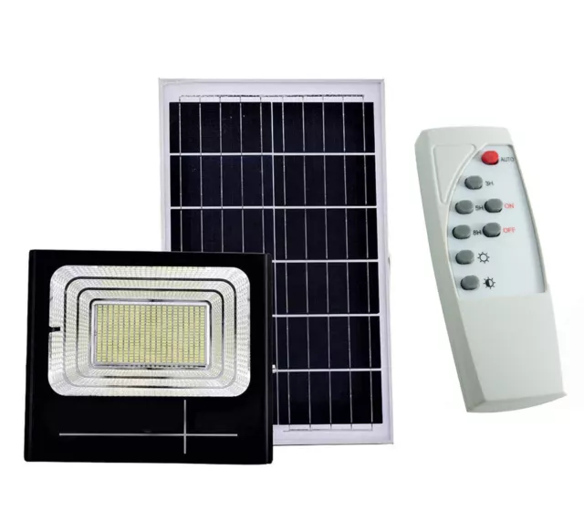 Phare Projecteur LED Énergie Solaire Panneau Crépuscolaire + Télécommande 300WOX