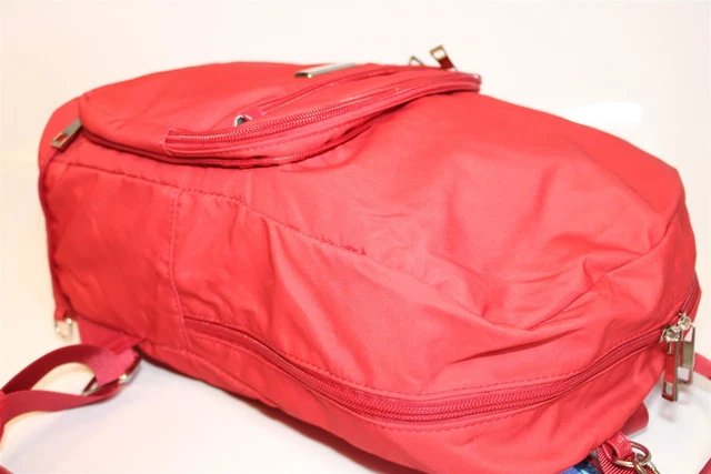 Samantha Brown NEW Large Red Canvas Travel Backpack Carry On Bag 13